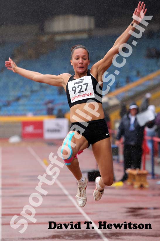 Jade Surmann (Birchfield) long jump at the 2012 England and North Champs.